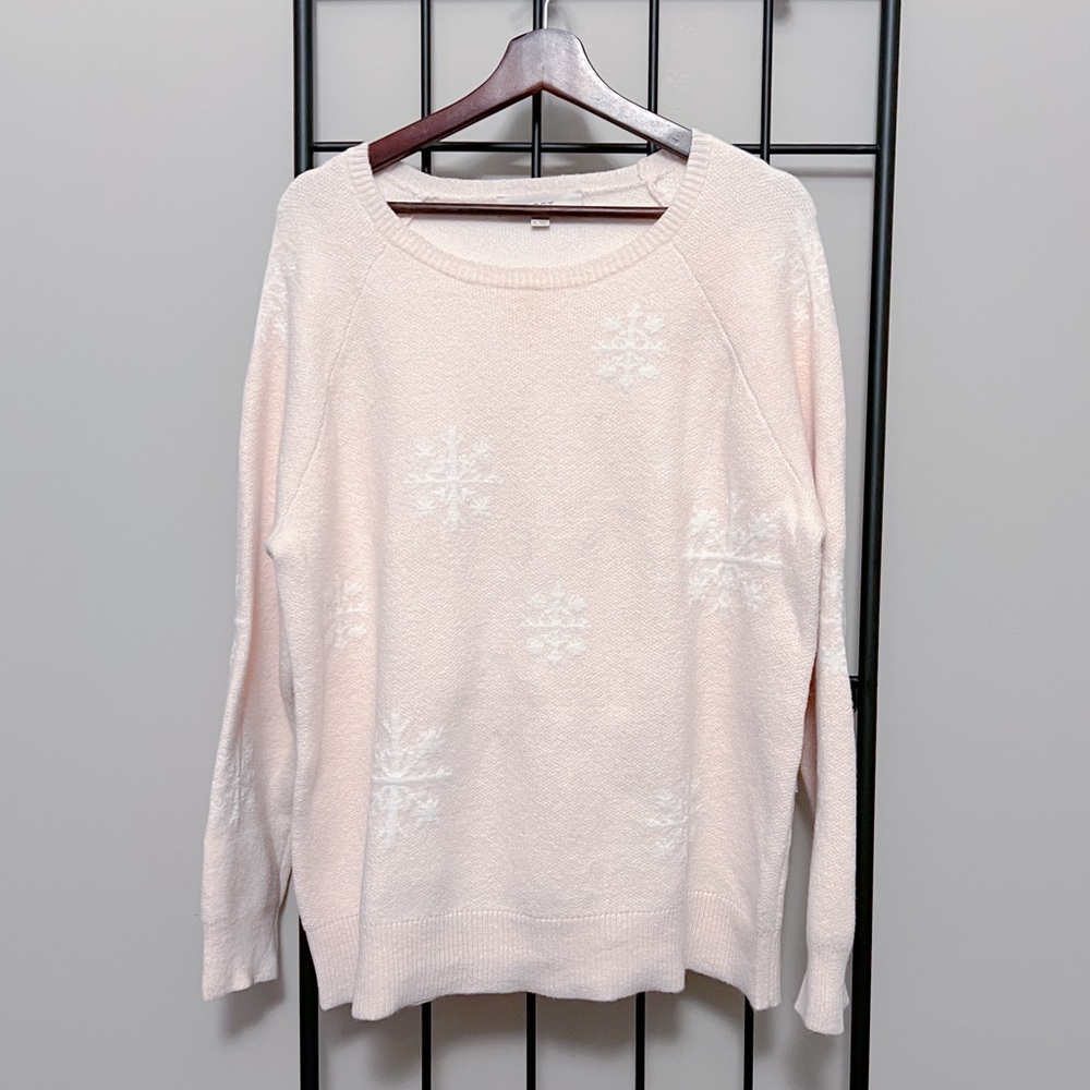 LOFT Snowflake Super Soft Sweater Sz XL